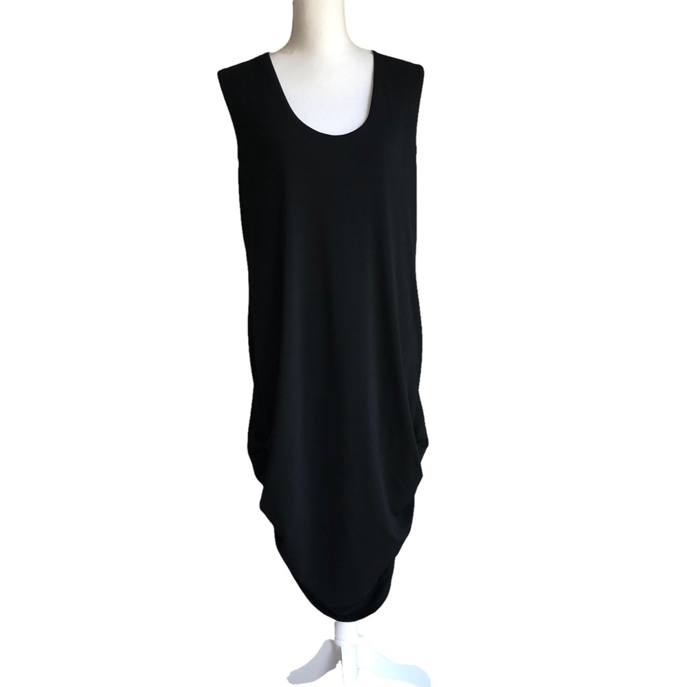 Rachel Roy Black Ruched Dress